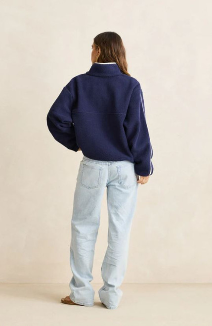 Camp Half Zip Sherpa Pullover - Ocean