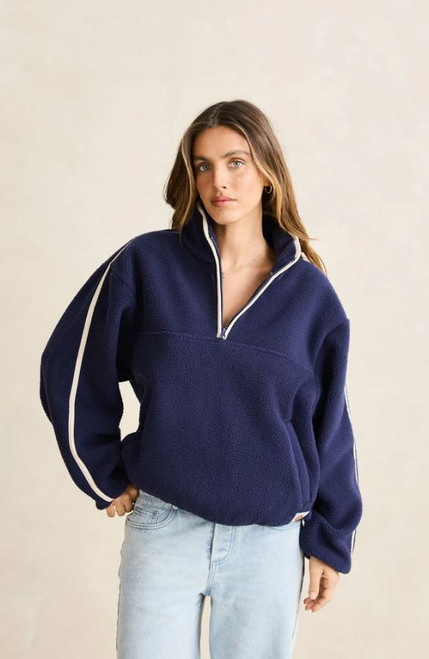 Camp Half Zip Sherpa Pullover - Ocean