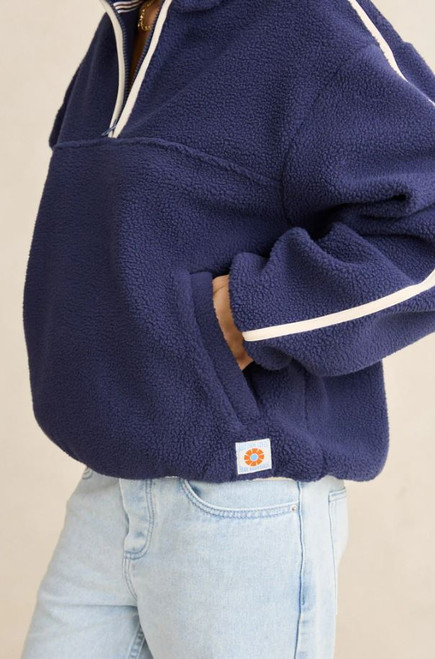 Camp Half Zip Sherpa Pullover - Ocean