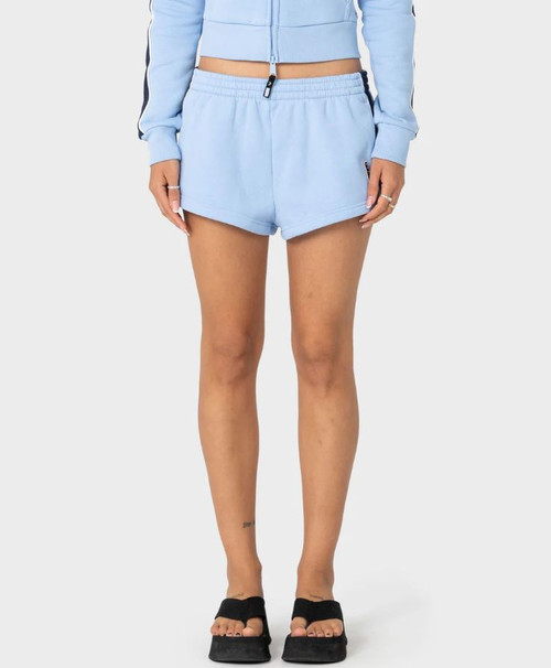 Retro Lines Mini Fleece Short - Retro Blue