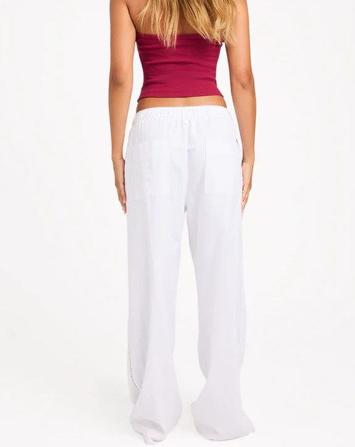 Sun Lover Linen Pants - White