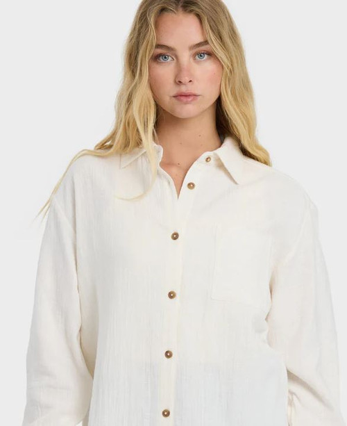 Wanderer Long Sleeve Shirt - Salt Crystal