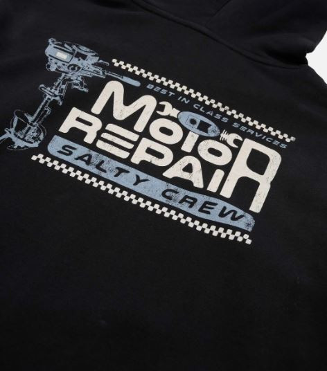 Motor Repair Midweight Fleece Hood - Black