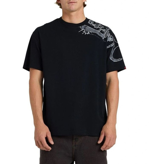 YG Scrawled Oversized T-Shirt - Black