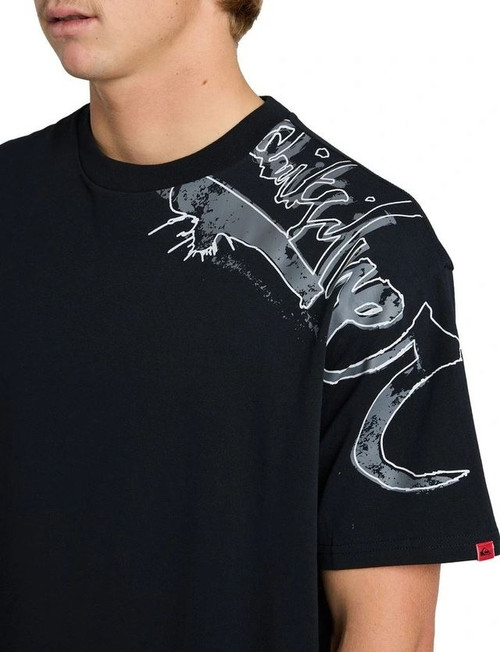 YG Scrawled Oversized T-Shirt - Black