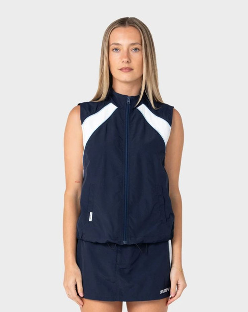 Lombardi Zip Through Vest - Navy