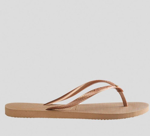 Slim Crystal Thongs - Rose Gold