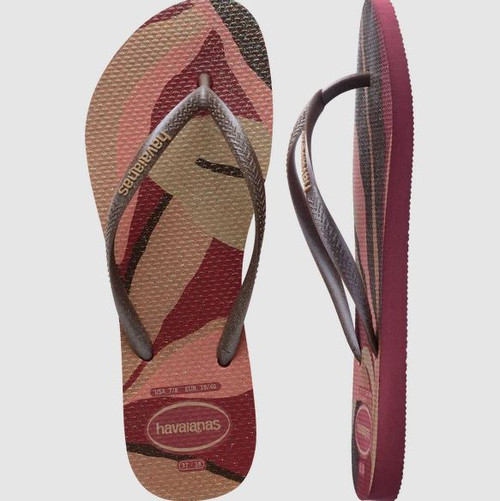 Slim Palette Glow Flip Flops - Amaranth