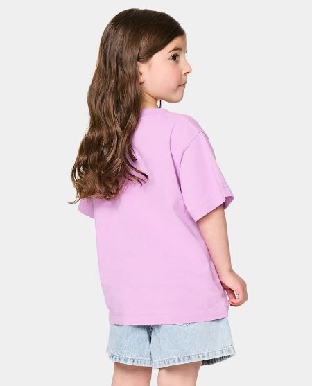 Girls Surf Puff Relaxed Tee - Purple