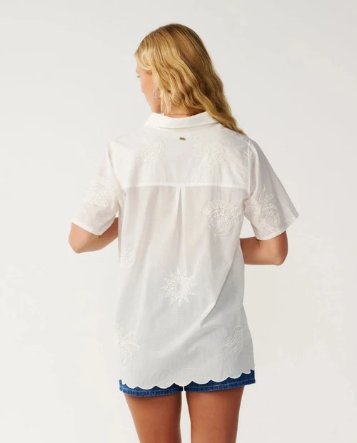 Bossa Nova Embroidered Shirt - Bone
