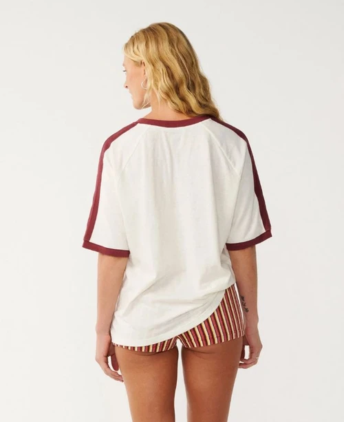 Surf Co Oversized V Neck - Bone