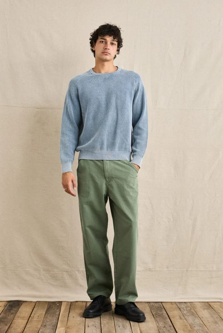 Polu Crew Knit - Washed Blue
