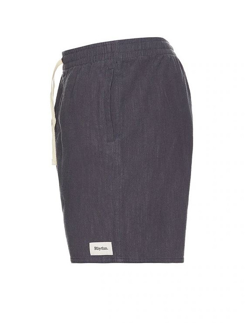 Textured Linen Jam Shorts- Navy
