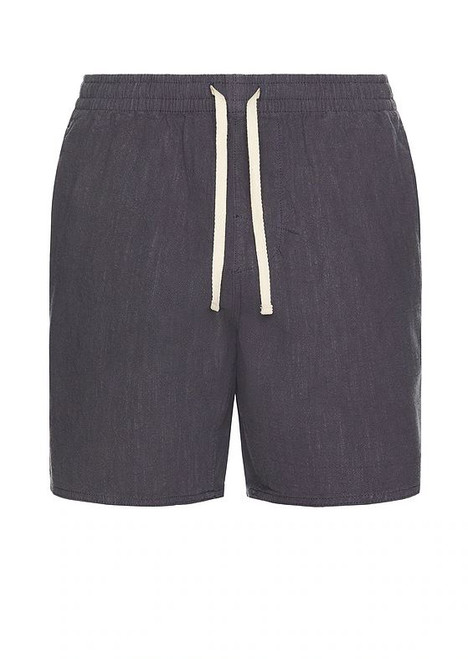 Textured Linen Jam Shorts- Navy