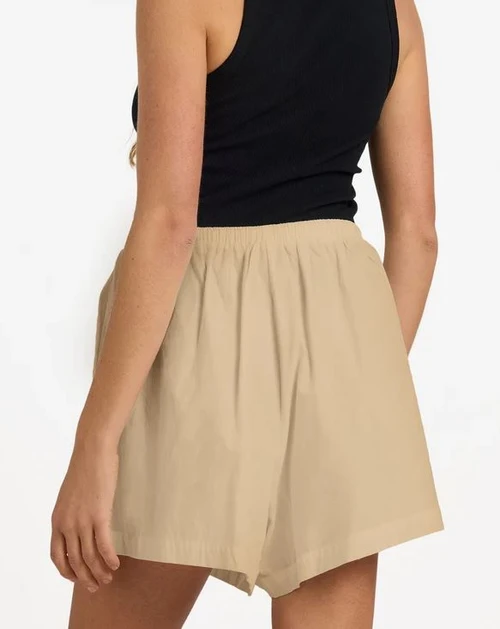 Lolani Linen Shorts - Pebble