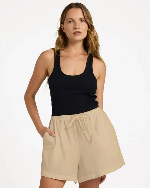 Lolani Linen Shorts - Pebble