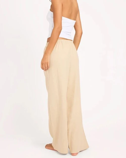 Lolani Linen Pants - Pebble