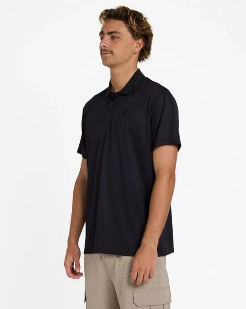 A/Div Short Sleeve Polo Shirt - Black