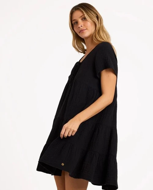 Sutton Mini Dress - Washed Black