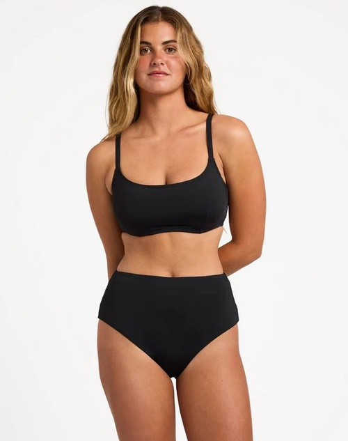 Sol Searcher Mia DD Bralette Bikini Top - Black Pebble