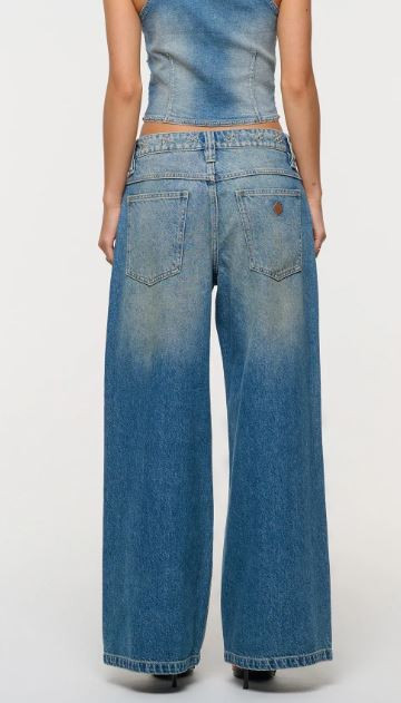 99 Low Super Baggy Stud Jeans - Celeste