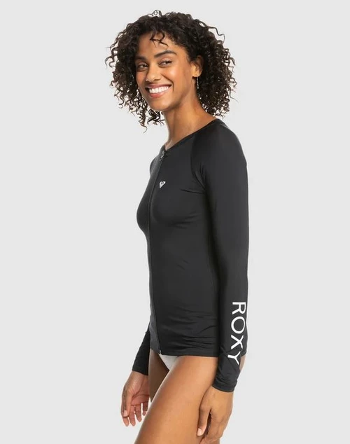 New Essentials Lycra Long Sleeve Rash Vest - Black