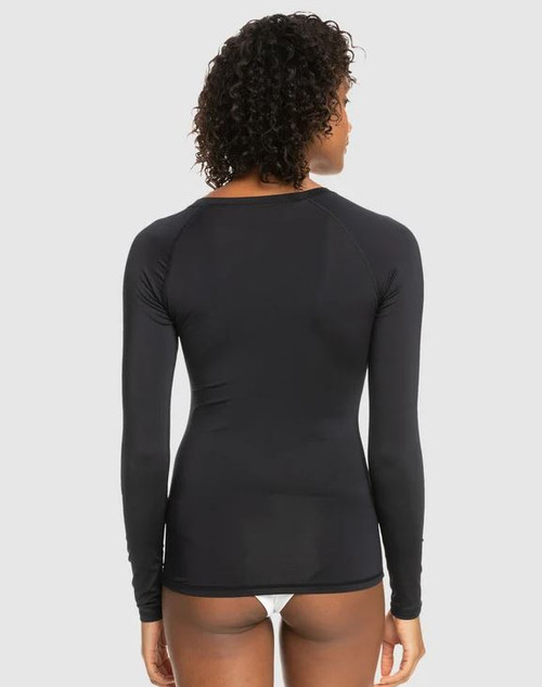 New Essentials Lycra Long Sleeve Rash Vest - Black