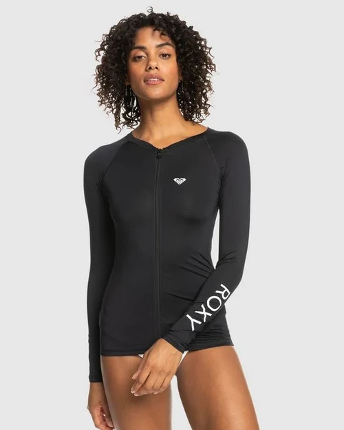 New Essentials Lycra Long Sleeve Rash Vest - Black
