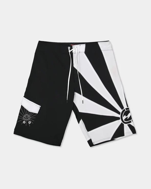 A.I. Rising Sun Pro 22" Boardshorts - Black/ White