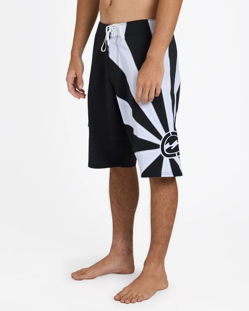 A.I. Rising Sun Pro 22" Boardshorts - Black/ White