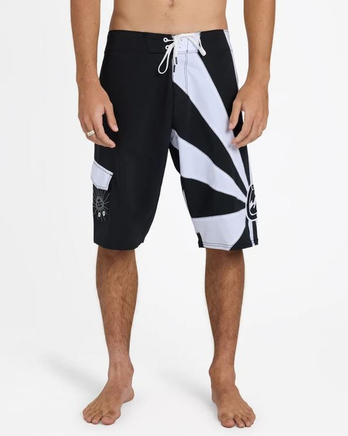 A.I. Rising Sun Pro 22" Boardshorts - Black/ White