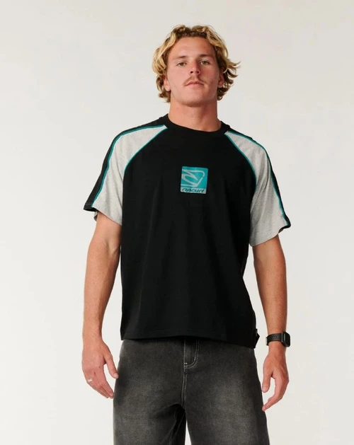 Archive Panel Embroid Tee - Black