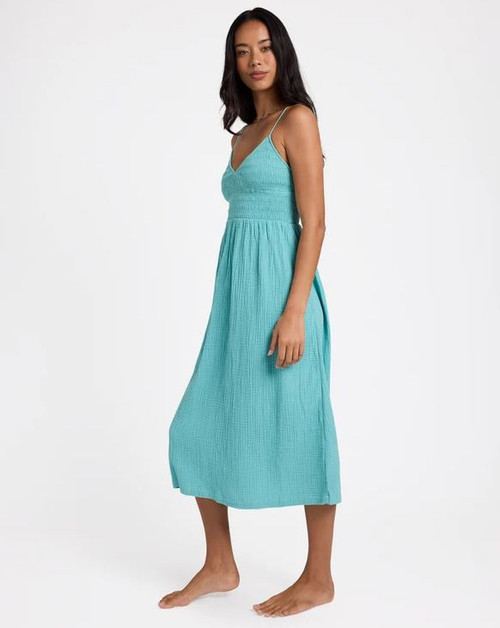 Such A Trip Midi Dress - Misty Blue