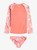 Girls 2-7 Little Pineapple Long Sleeve UPF 50 Rash Vest Set - Tea Rose Holiday Dreaming