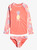 Girls 2-7 Little Pineapple Long Sleeve UPF 50 Rash Vest Set - Tea Rose Holiday Dreaming