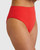 Terry Rib Hi Maui Bikini Bottom - Fire Red