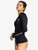 Womens New Essentials Long Sleeve Zip-Up Rash Vest - Anthracite