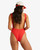 Terry Rib Square Tanker One Piece - Fire Red