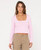 Scarlett Ribbed Long Sleeve Top - Peony 