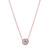 Avery Bezel Pendant on Fine Rose Gold Chain