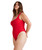 Summer High Square Neck One Piece - Fiesta Red