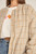 Luca Oversized Check Bomber Jacket - Blue