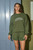College Crew Neck Fleece - Olive