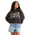 Girls 6-14 Paradise Stamp Hoodie - Off Black