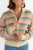 Estelle Quarter Zip Striped Knit - Guava