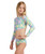 Flower Lover Lycra Two Piece Rash Vest - Coastal Shade Flipper