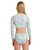 Flower Lover Lycra Two Piece Rash Vest - Coastal Shade Flipper