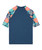 Active Two-Piece Rash Vest - Vintage Indigo Tropical Advent