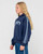 Girls Team Varsity Zip Through Hood - Navy