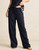 Contrast Linen Track Pant- Ocean